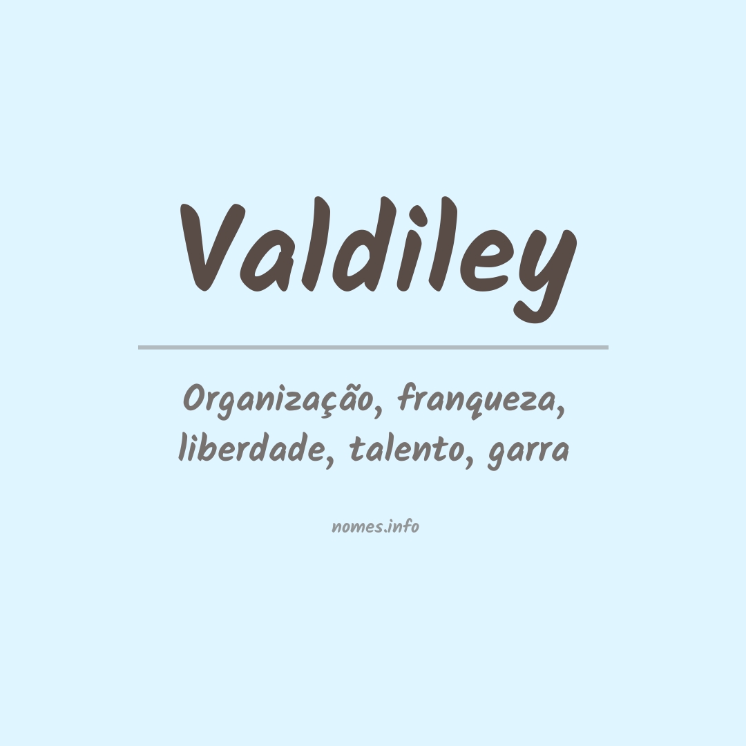 Significado do nome Valdiley