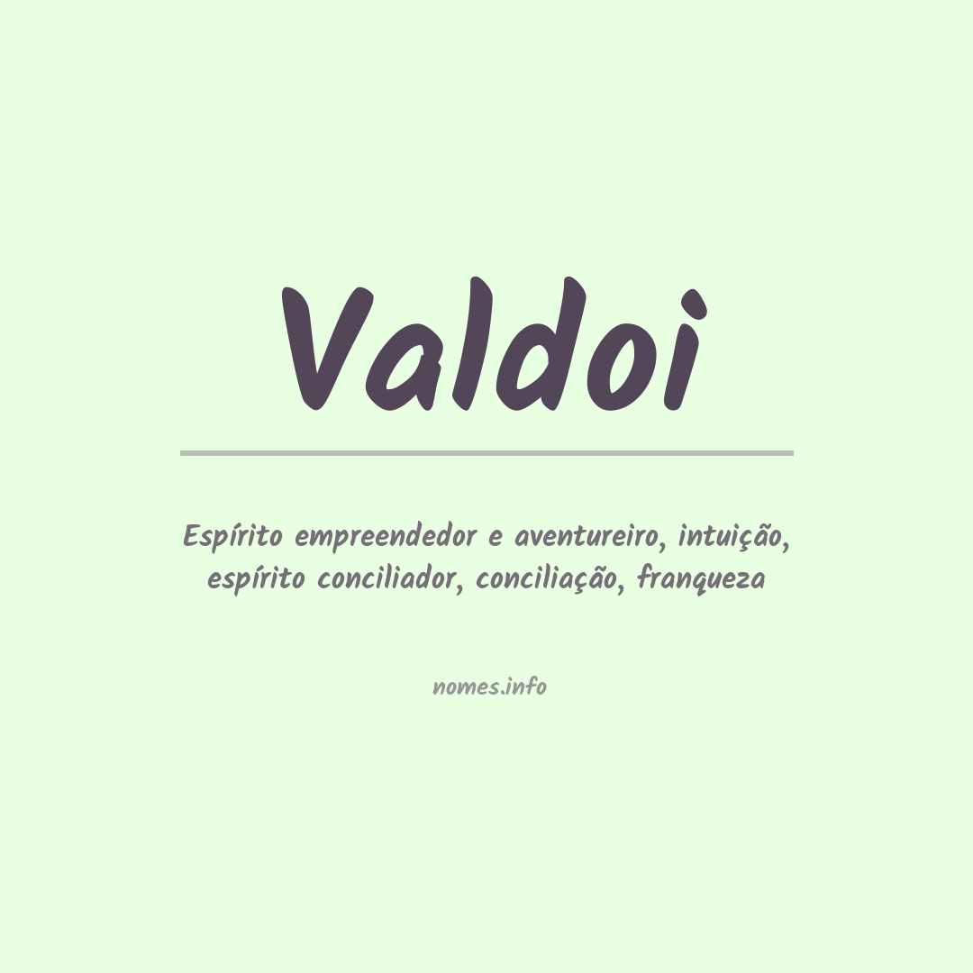 Significado do nome Valdoi