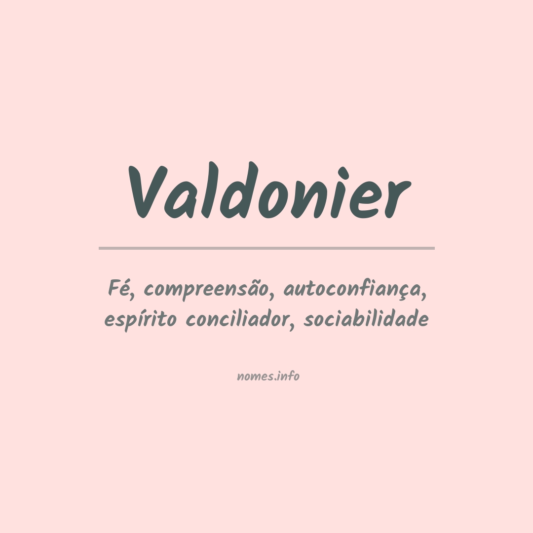 Significado do nome Valdonier