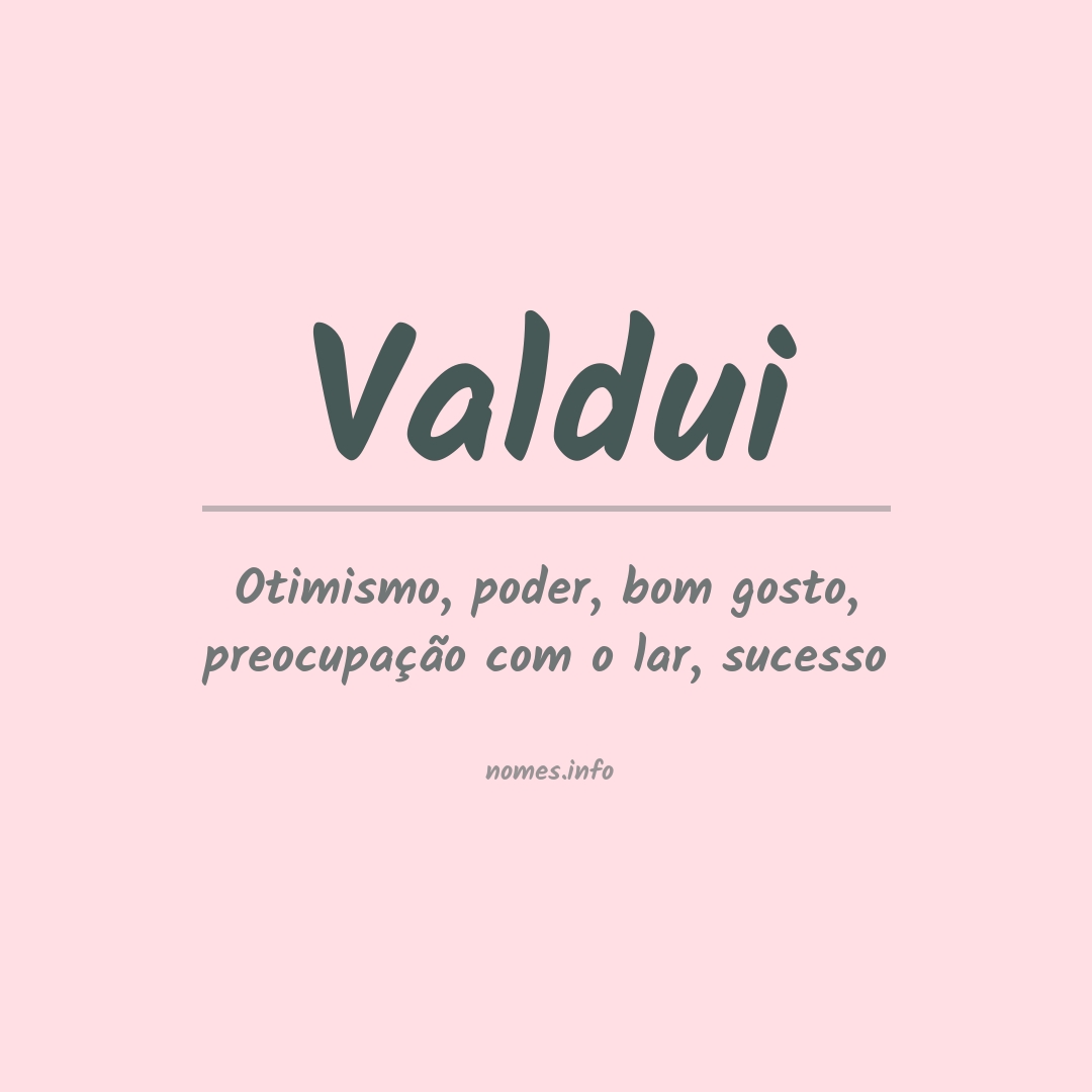 Significado do nome Valdui