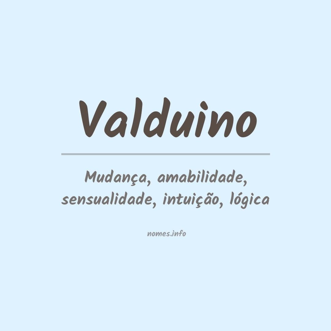 Significado do nome Valduino