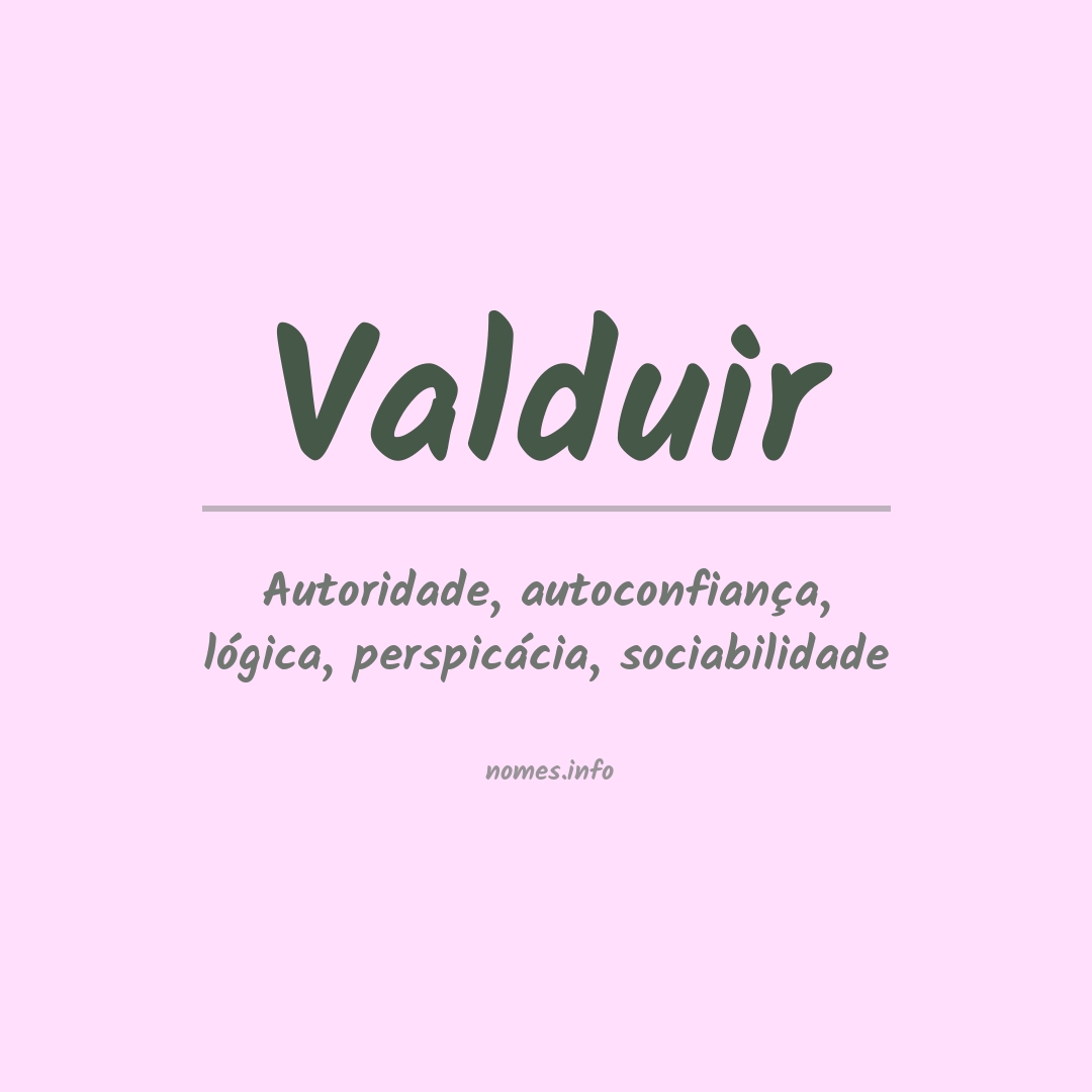 Significado do nome Valduir