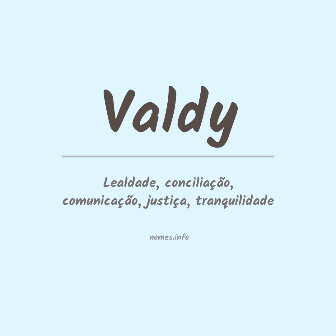Significado do nome Valdy