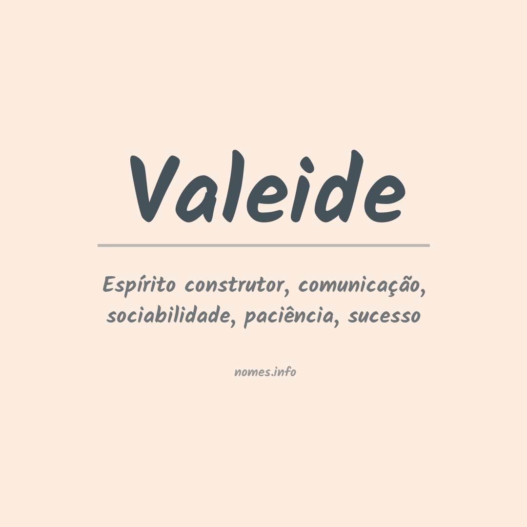 Significado do nome Valeide Significado do nome Valeide