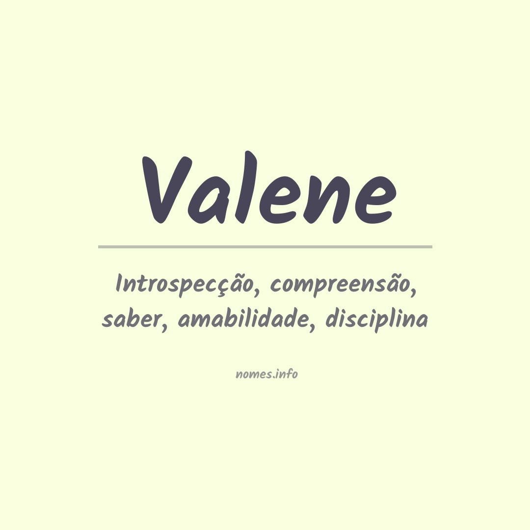 Significado do nome Valene