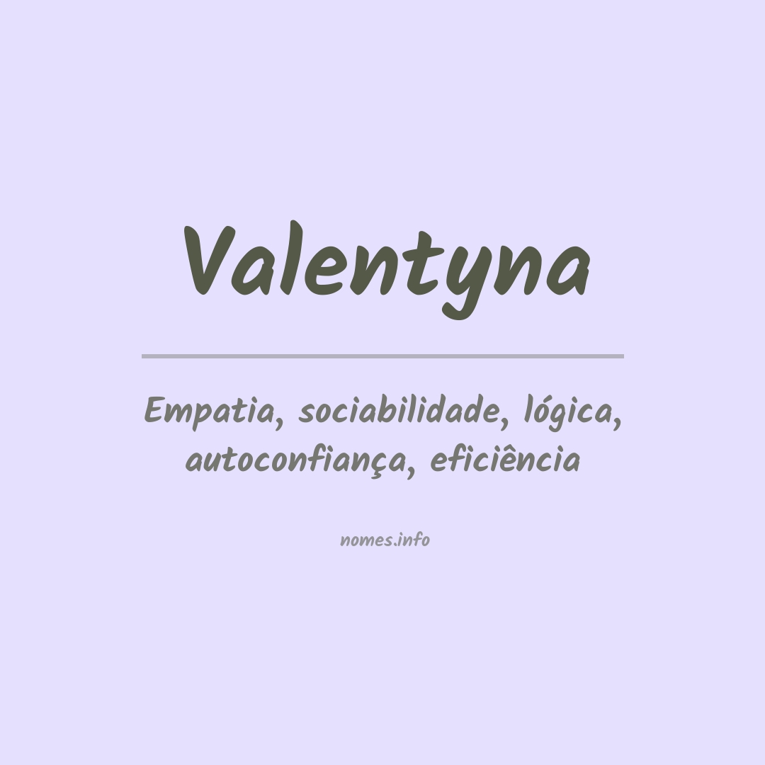 Significado do nome Valentyna