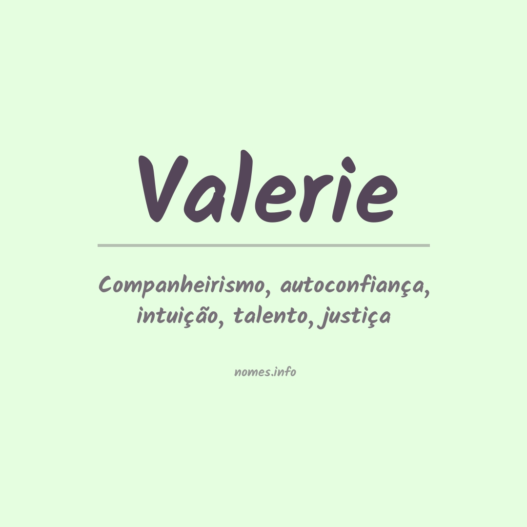 Significado do nome Valerie