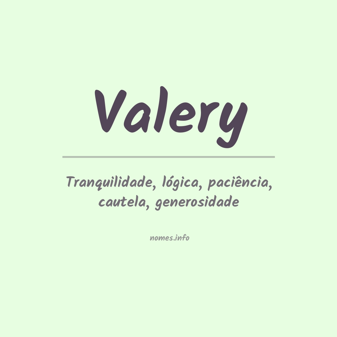 Significado do nome Valery