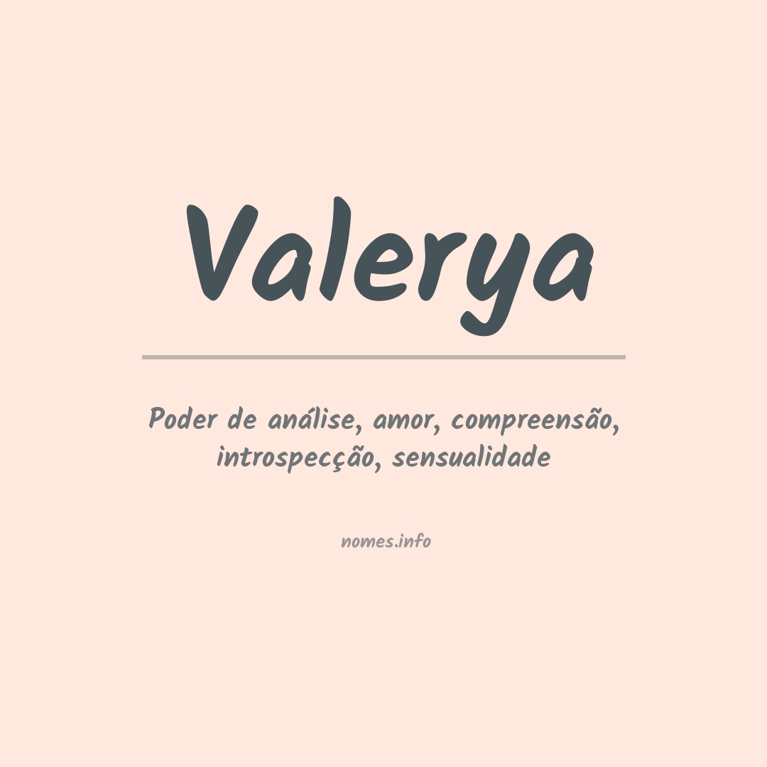 Significado do nome Valerya