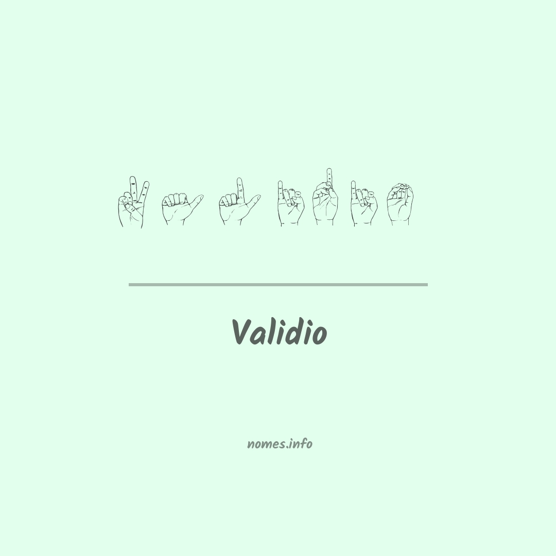Validio em Libras