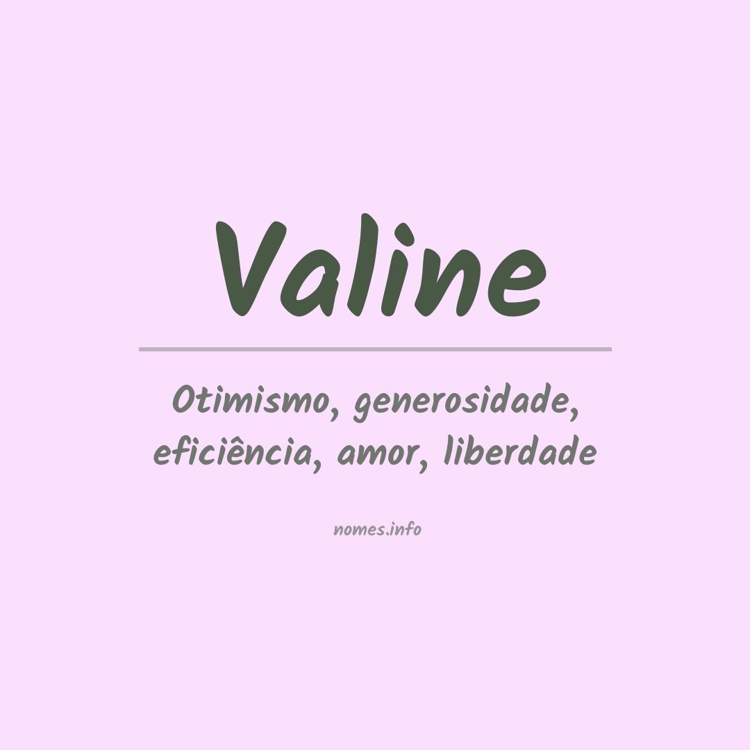 Significado do nome Valine