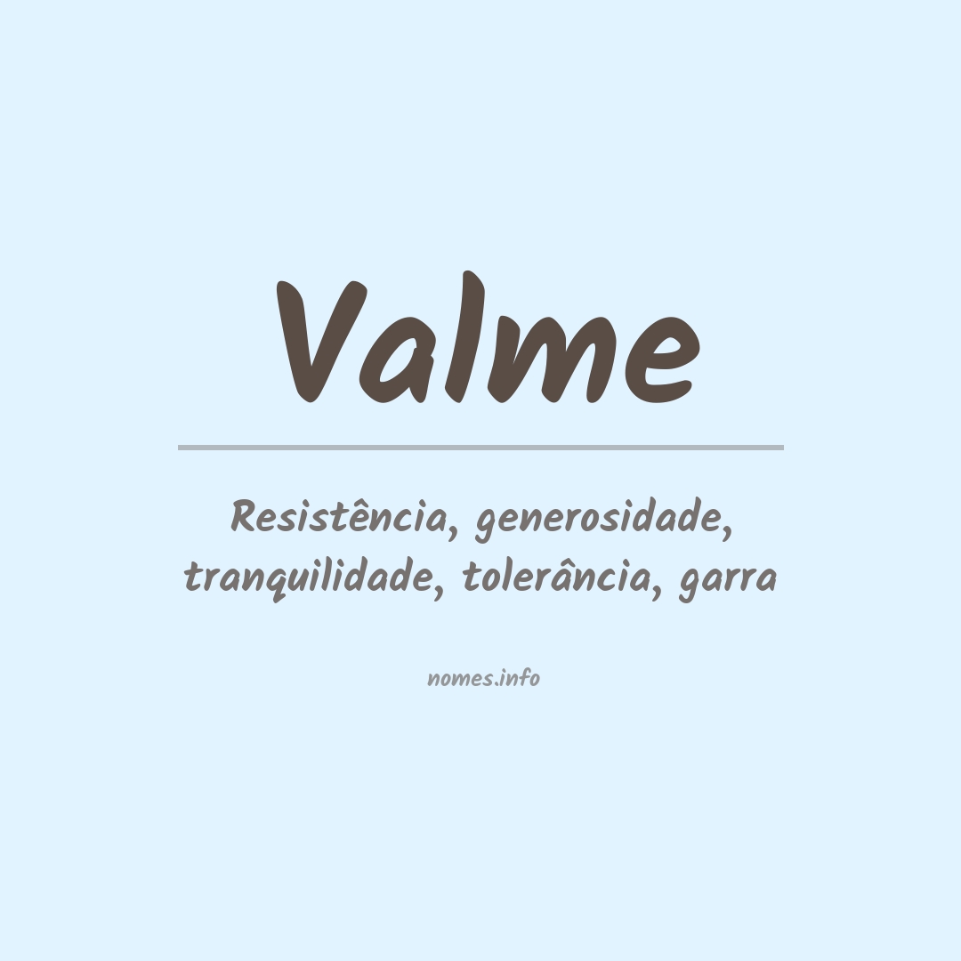 Significado do nome Valme