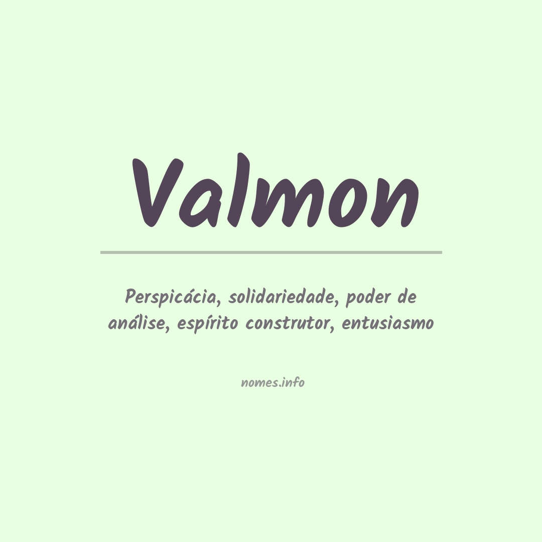 Significado do nome Valmon