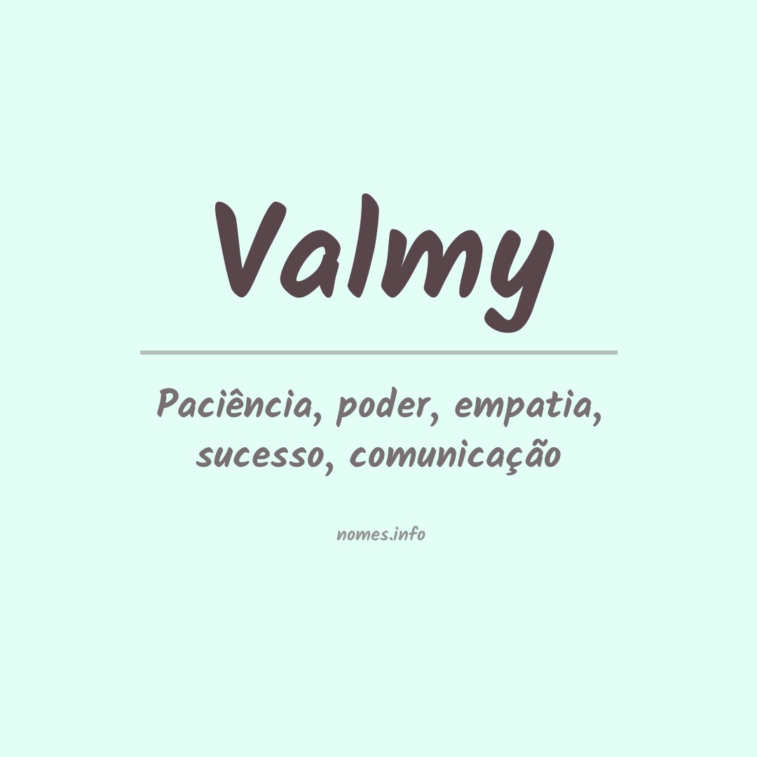 Significado do nome Valmy