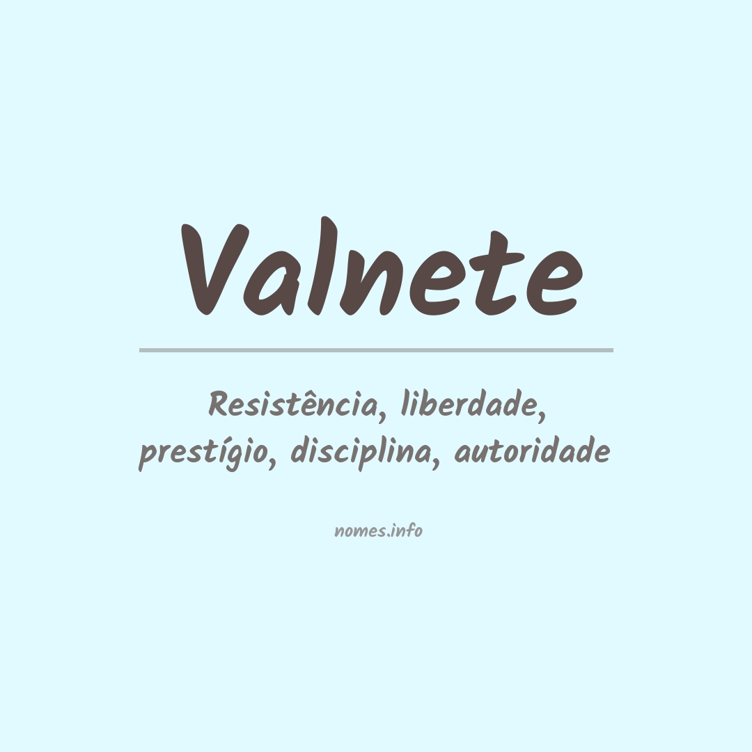 Significado do nome Valnete