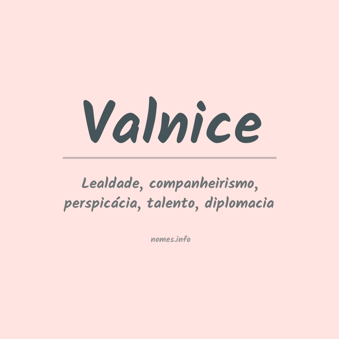 Significado do nome Valnice