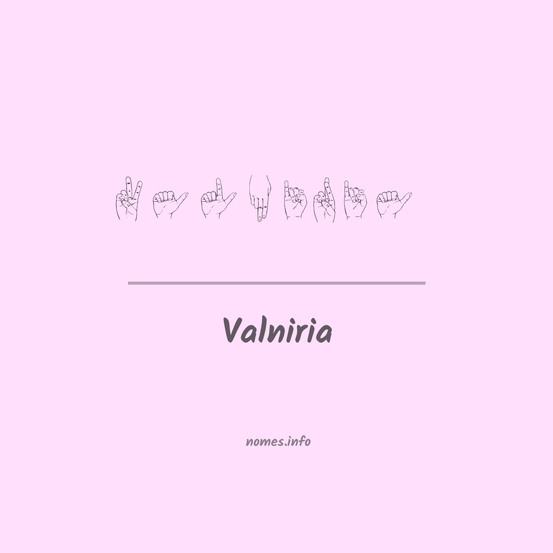 Valniria em Libras