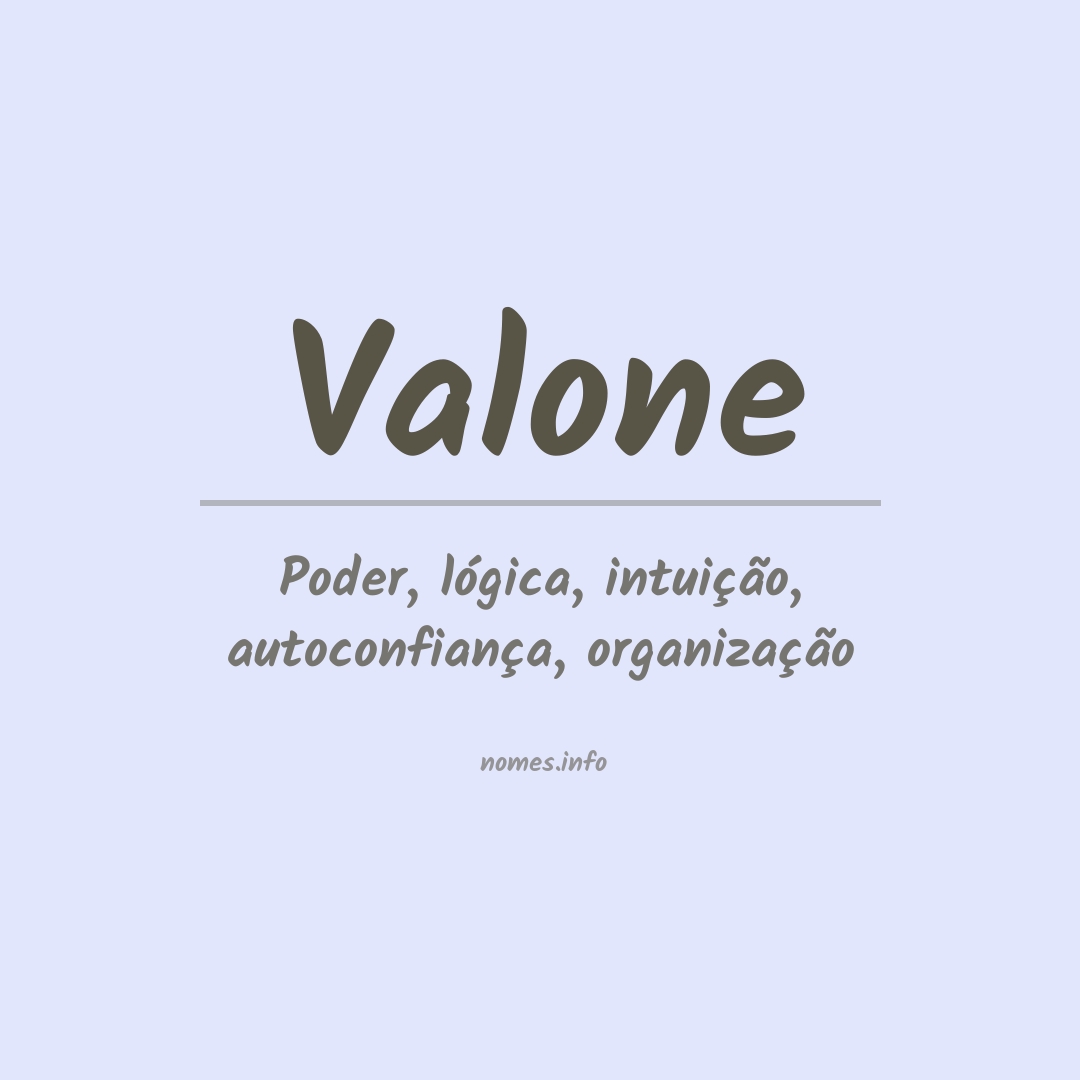 Significado do nome Valone