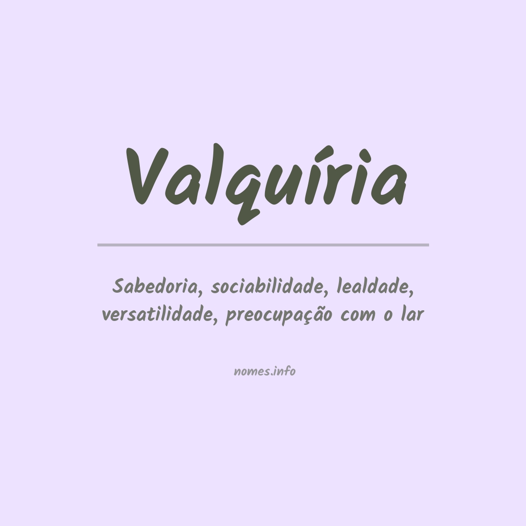 Significado do nome Valquíria