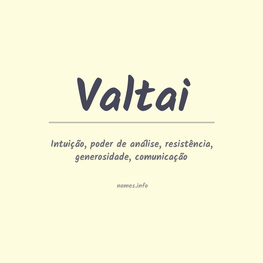 Significado do nome Valtai