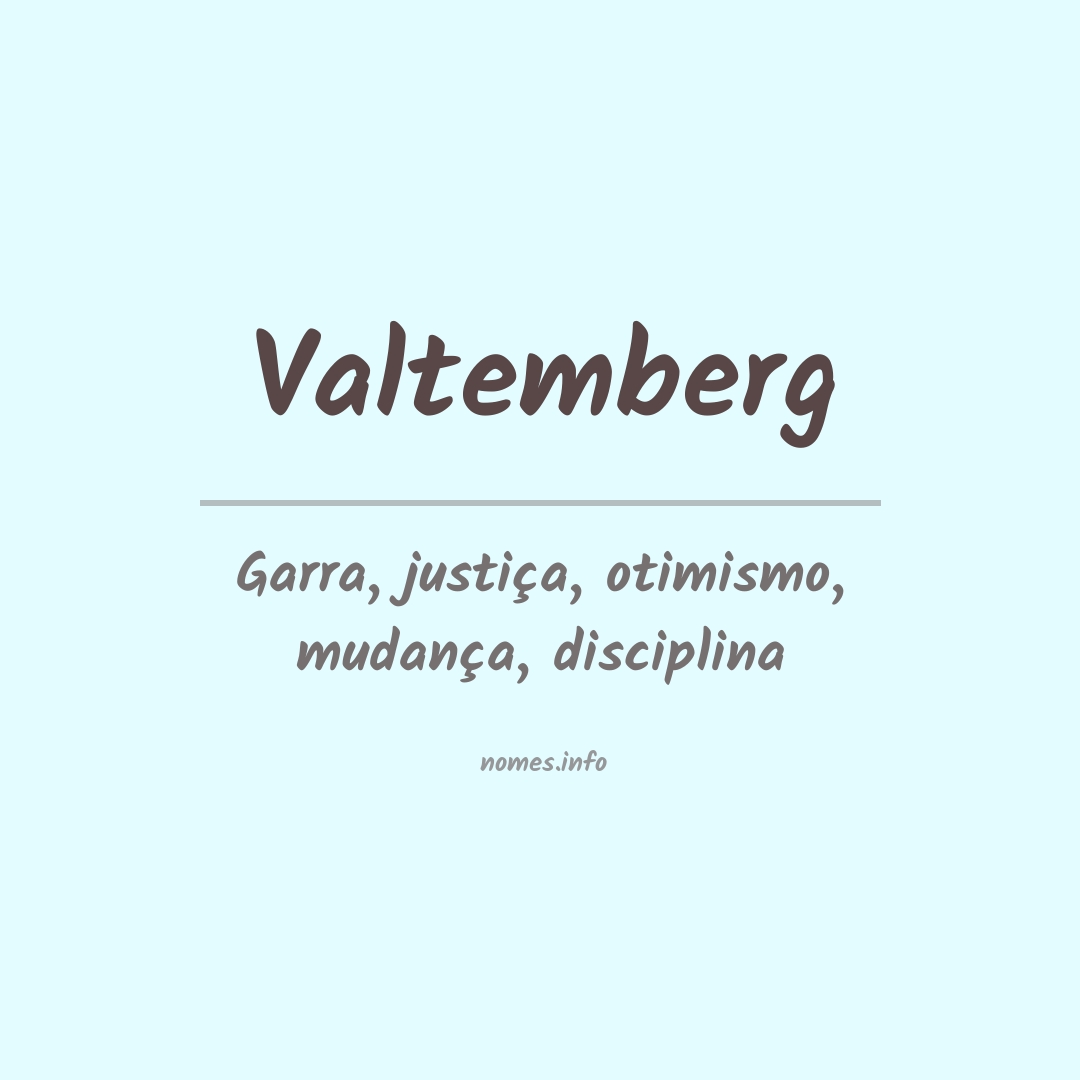 Significado do nome Valtemberg