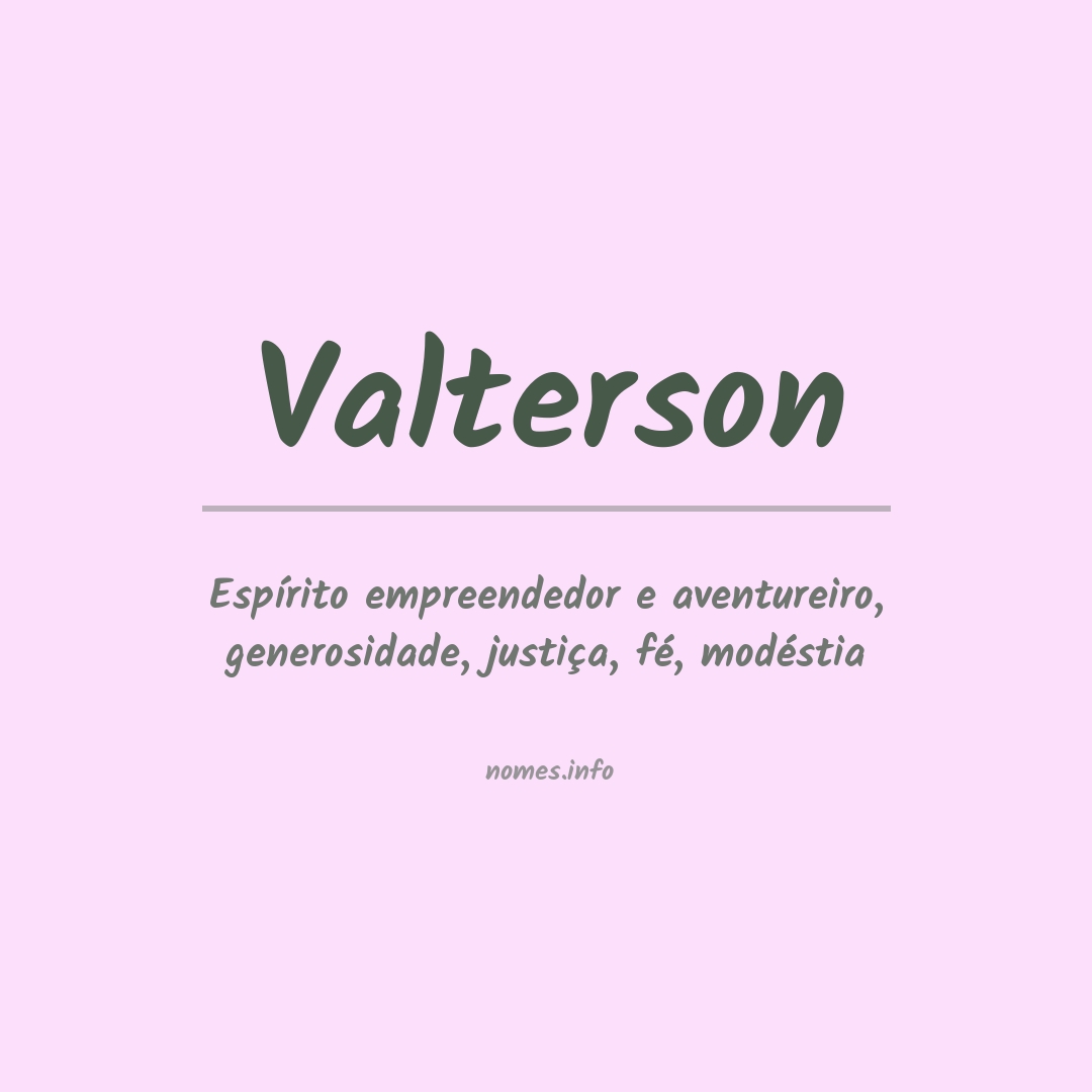 Significado do nome Valterson