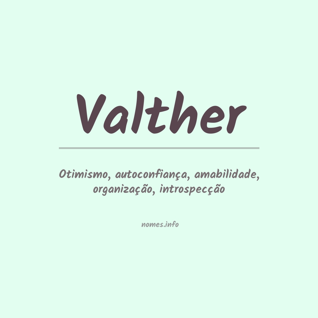 Significado do nome Valther
