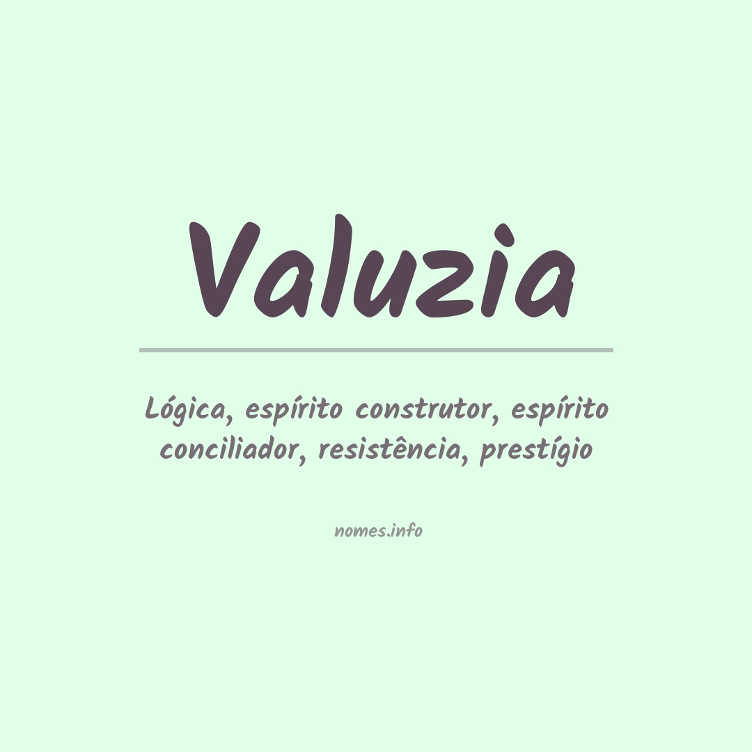 Significado do nome Valuzia