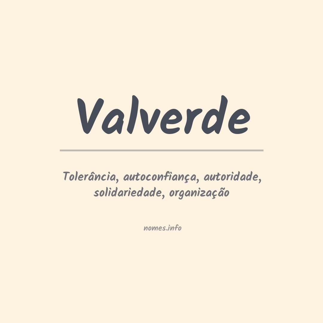 Significado do nome Valverde