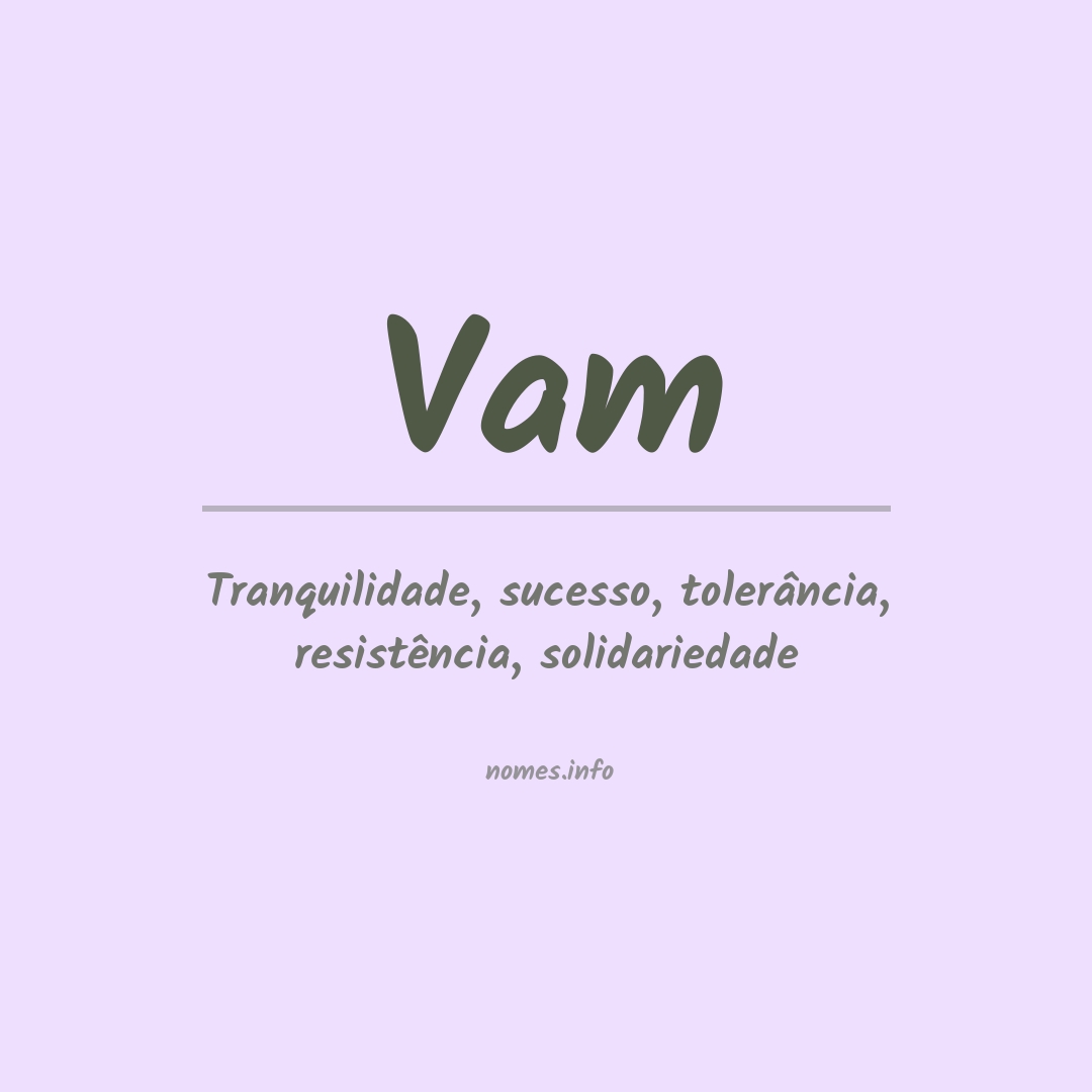 Significado do nome Vam