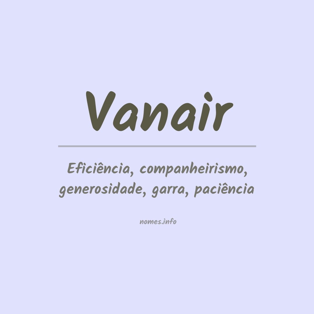 Significado do nome Vanair