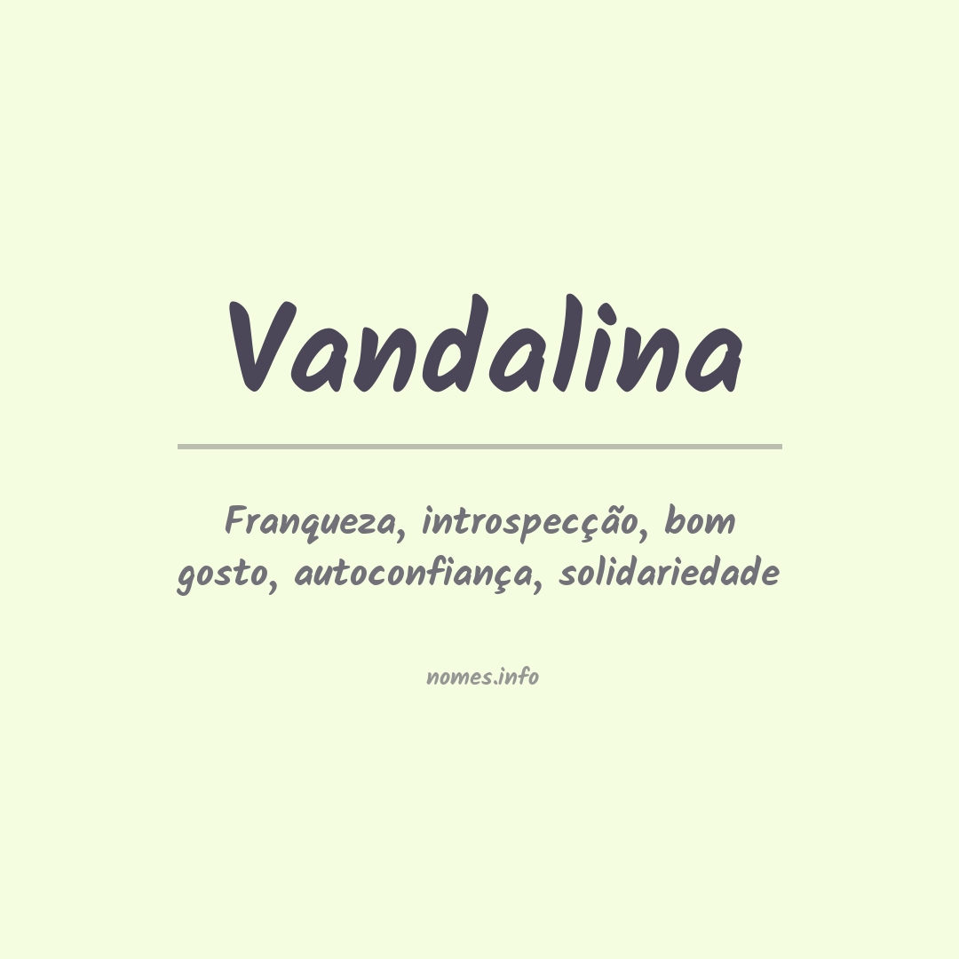 Significado do nome Vandalina