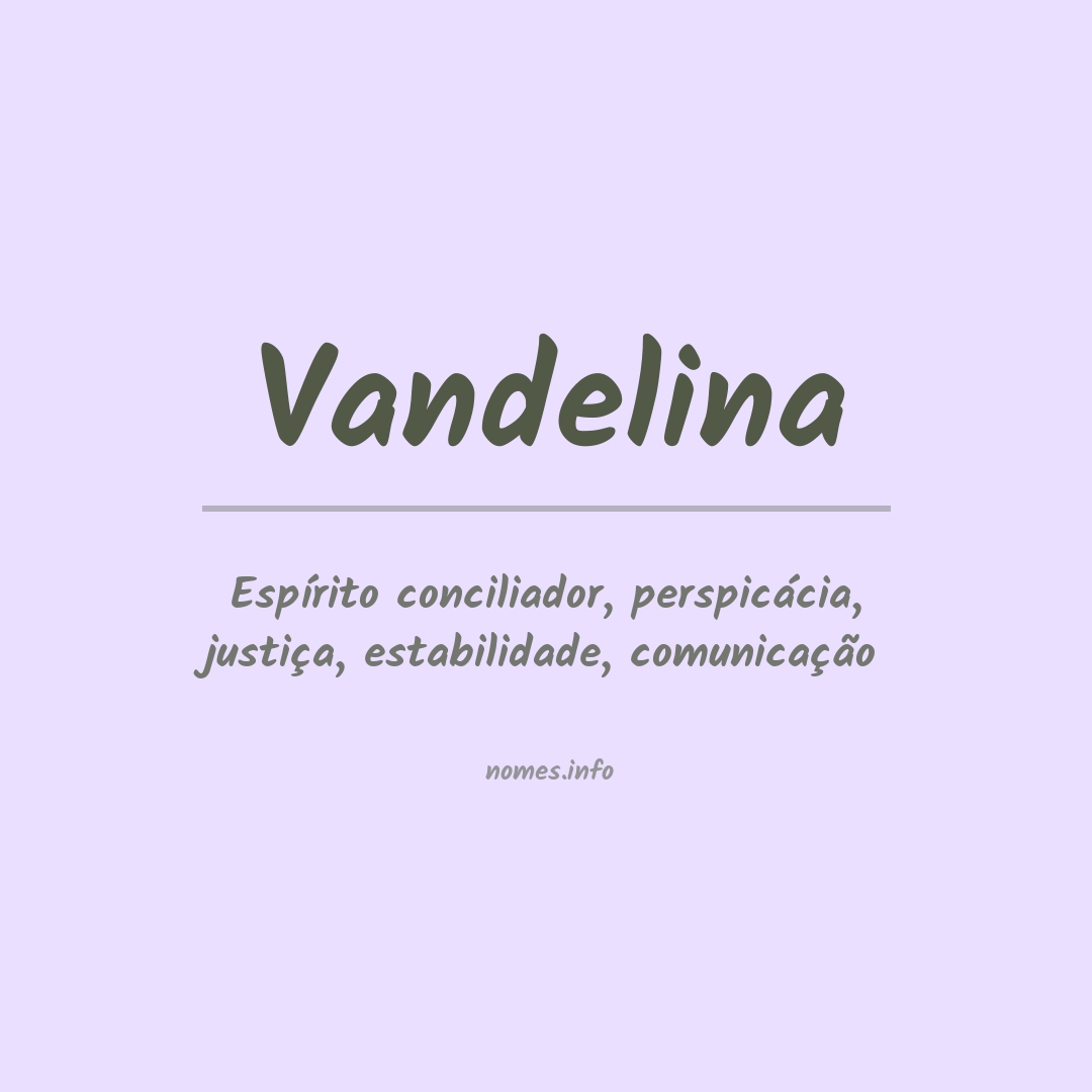 Significado do nome Vandelina