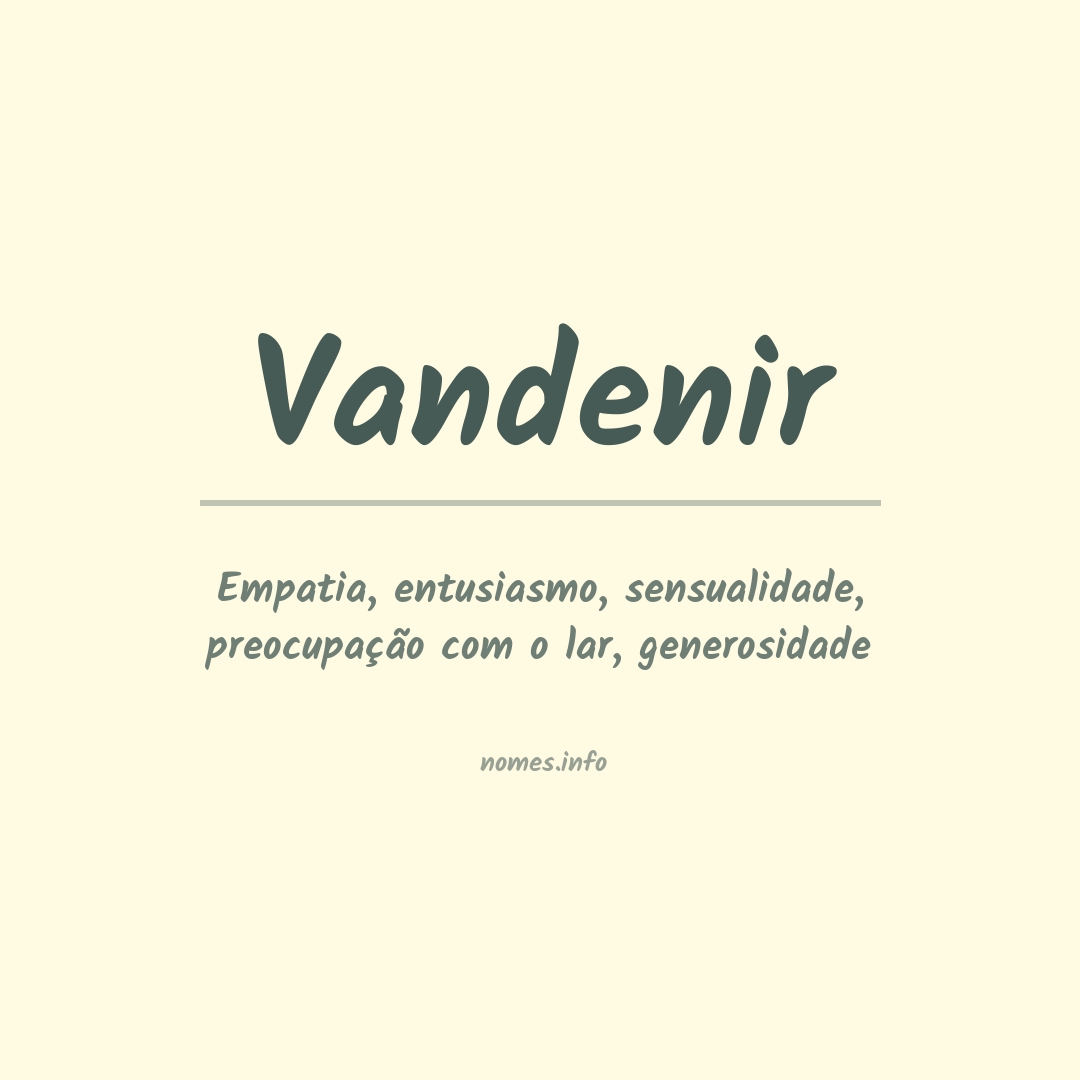 Significado do nome Vandenir