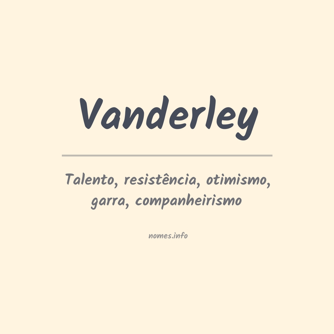 Significado do nome Vanderley
