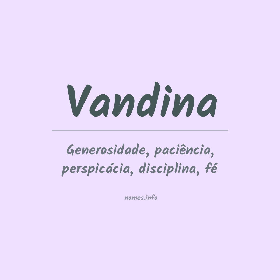 Significado do nome Vandina