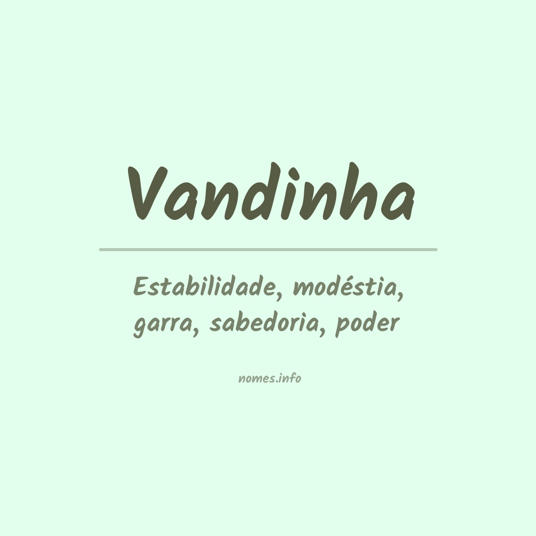 Significado do nome Vandinha