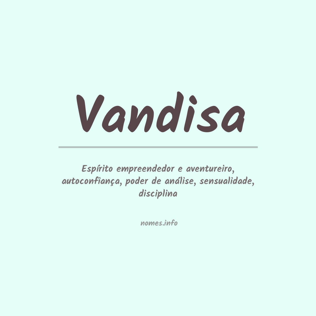 Significado do nome Vandisa