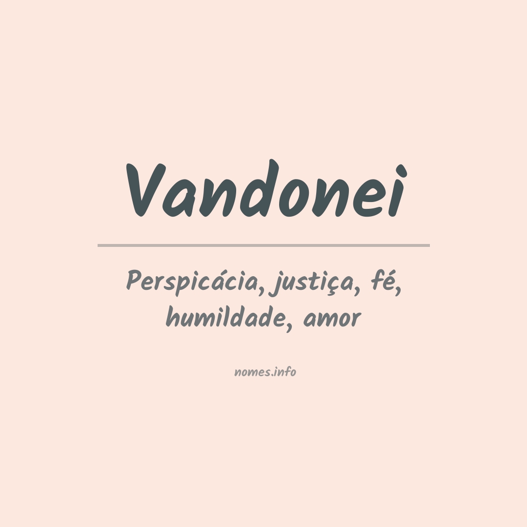 Significado do nome Vandonei