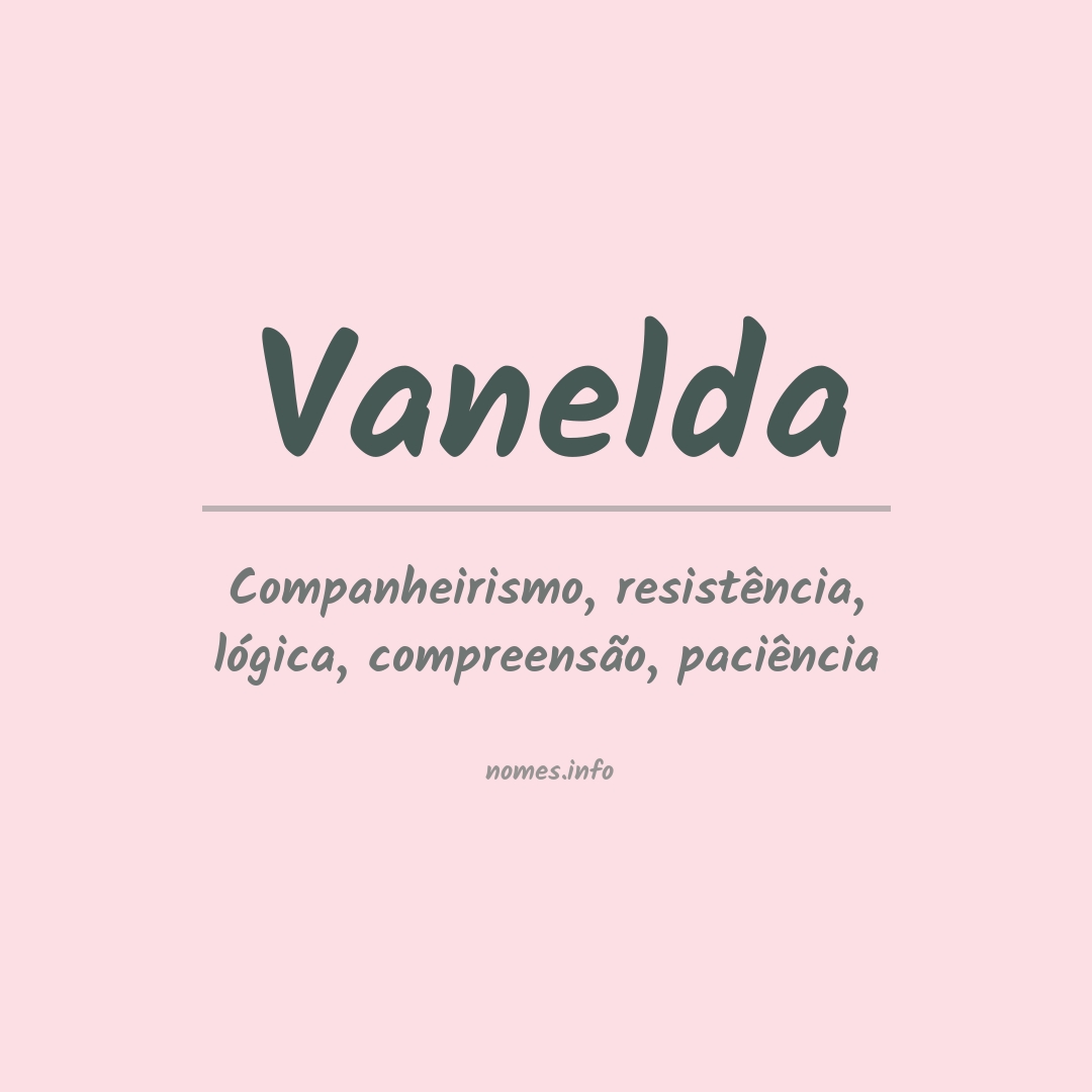 Significado do nome Vanelda