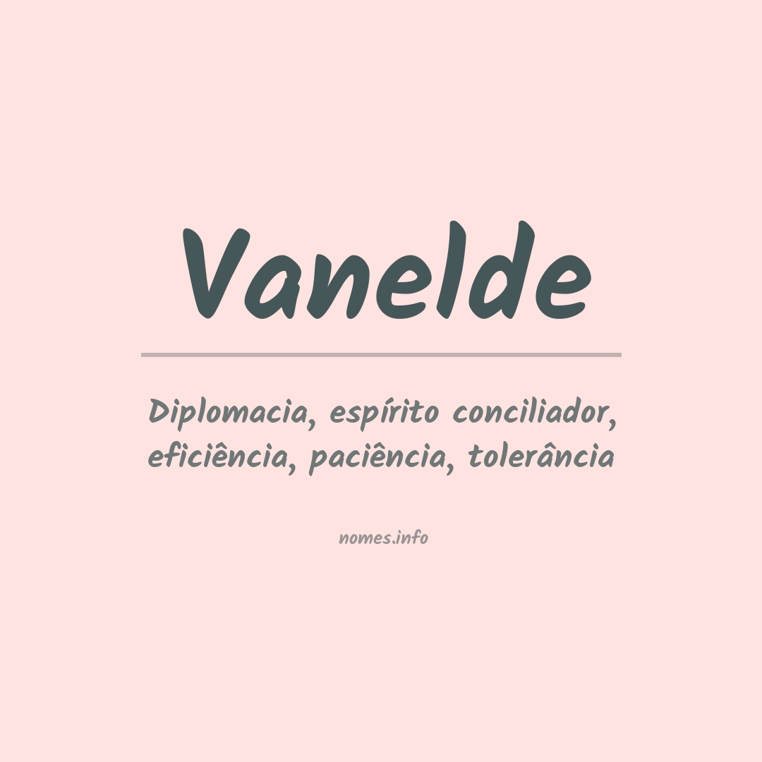 Significado do nome Vanelde