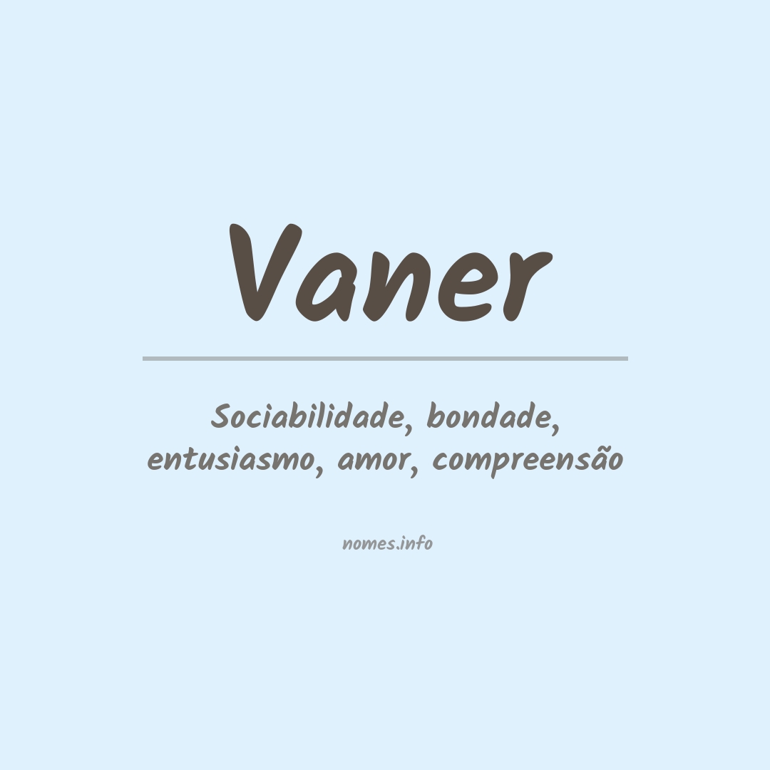 Significado do nome Vaner