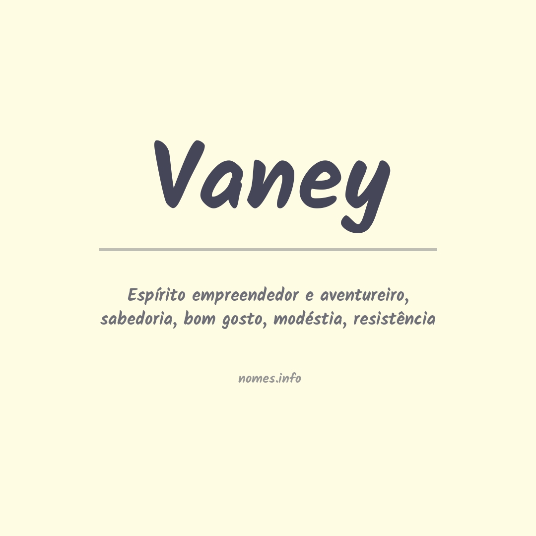 Significado do nome Vaney