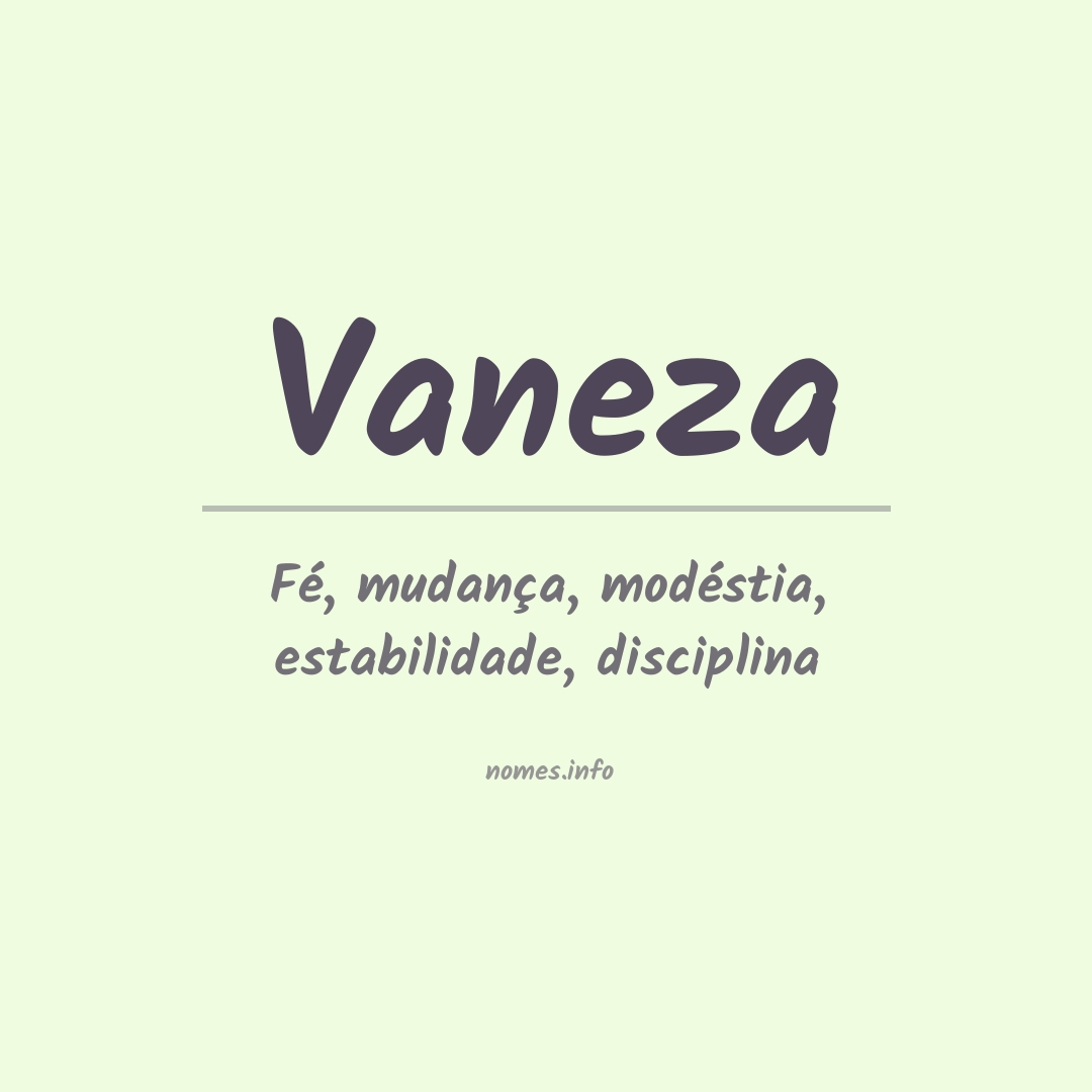 Significado do nome Vaneza