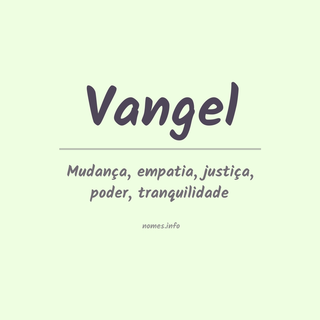 Significado do nome Vangel