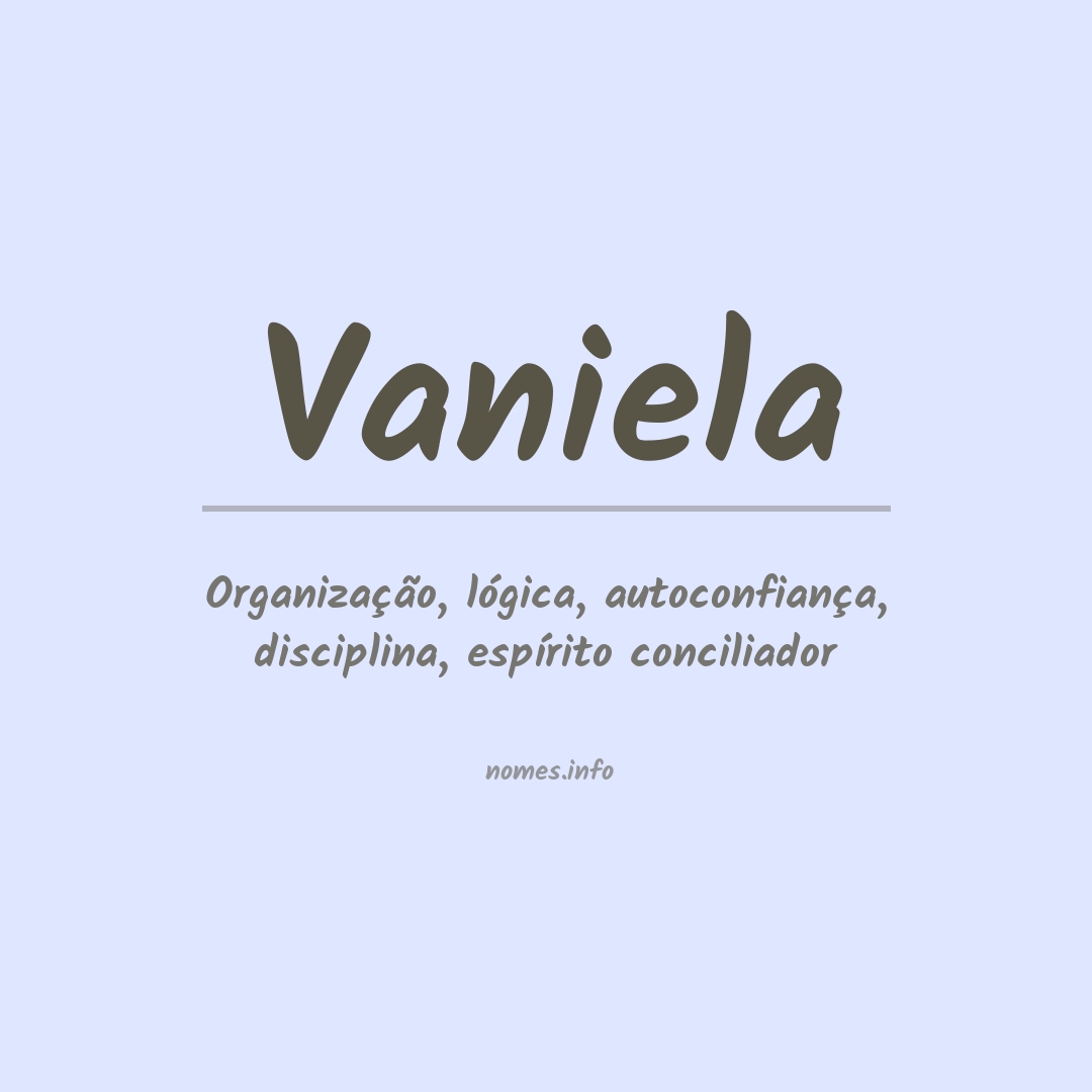 Significado do nome Vaniela