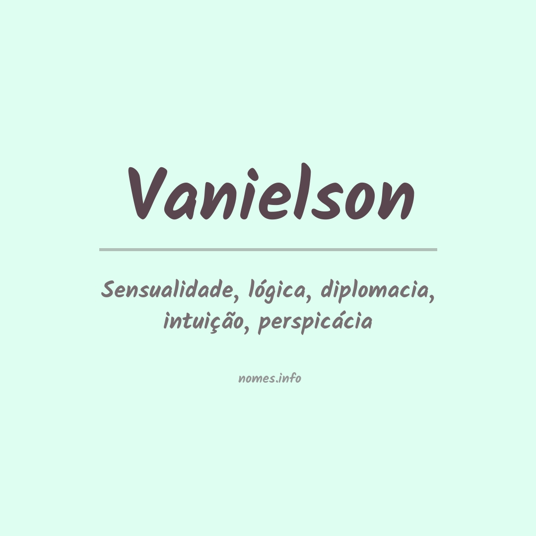 Significado do nome Vanielson