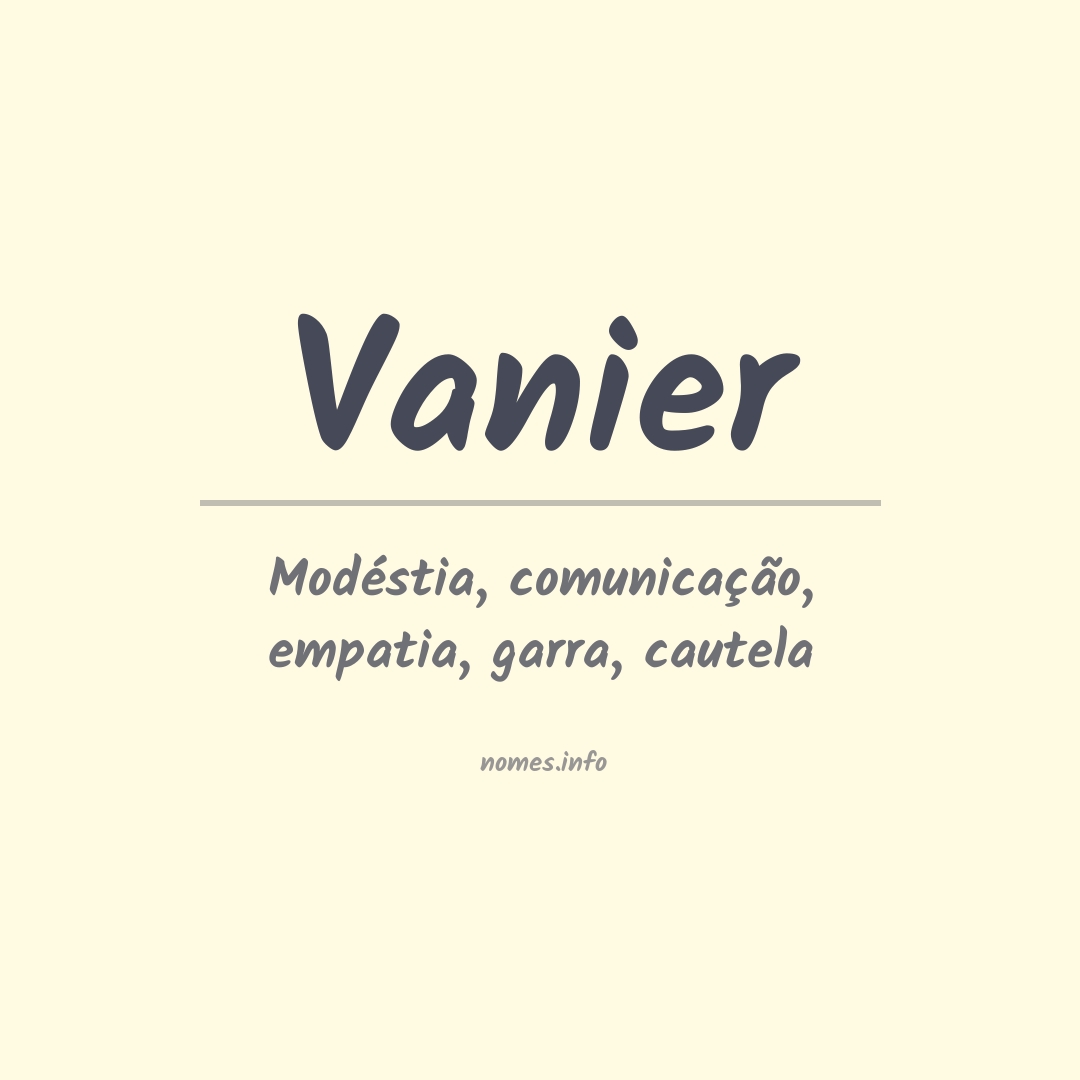 Significado do nome Vanier