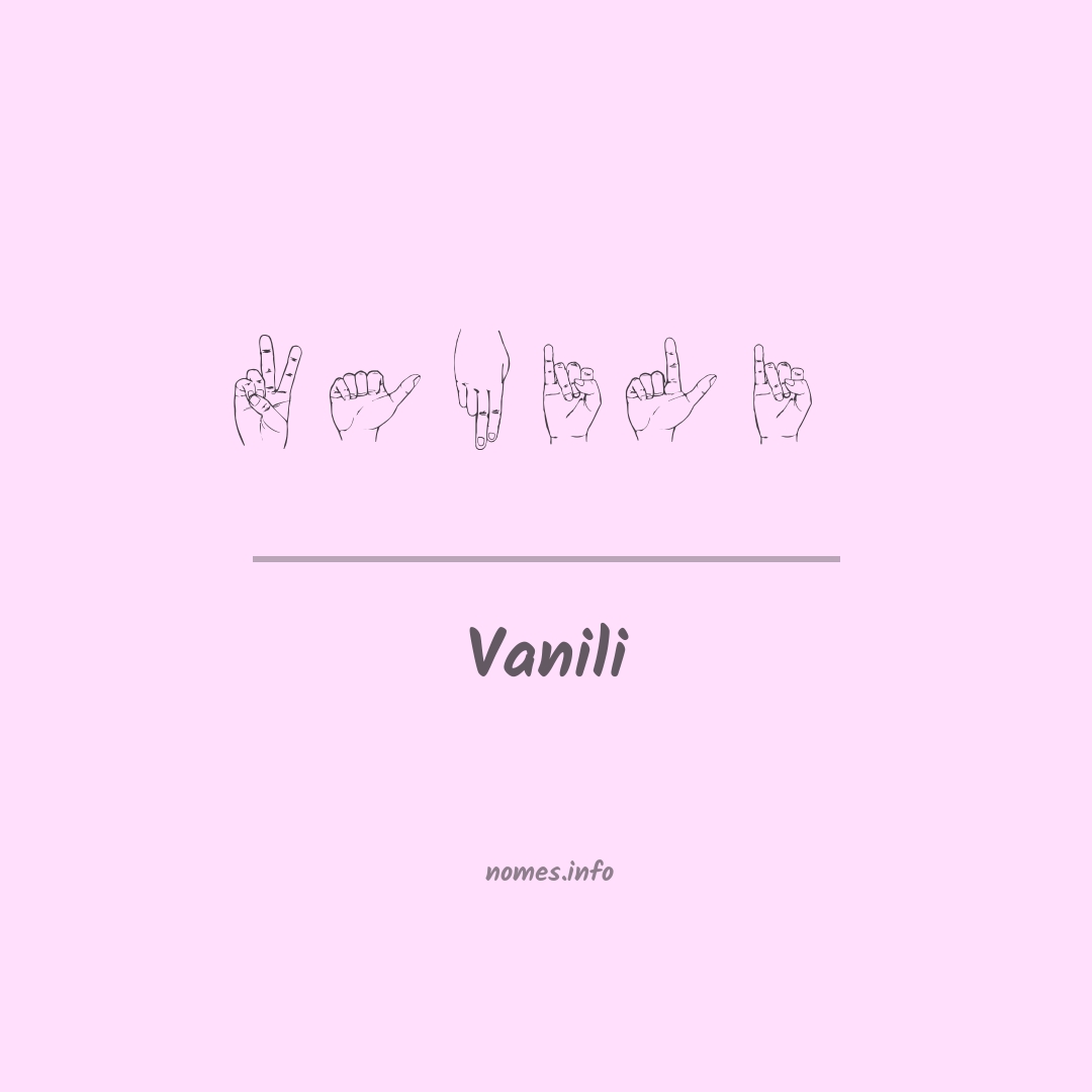 Vanili em Libras