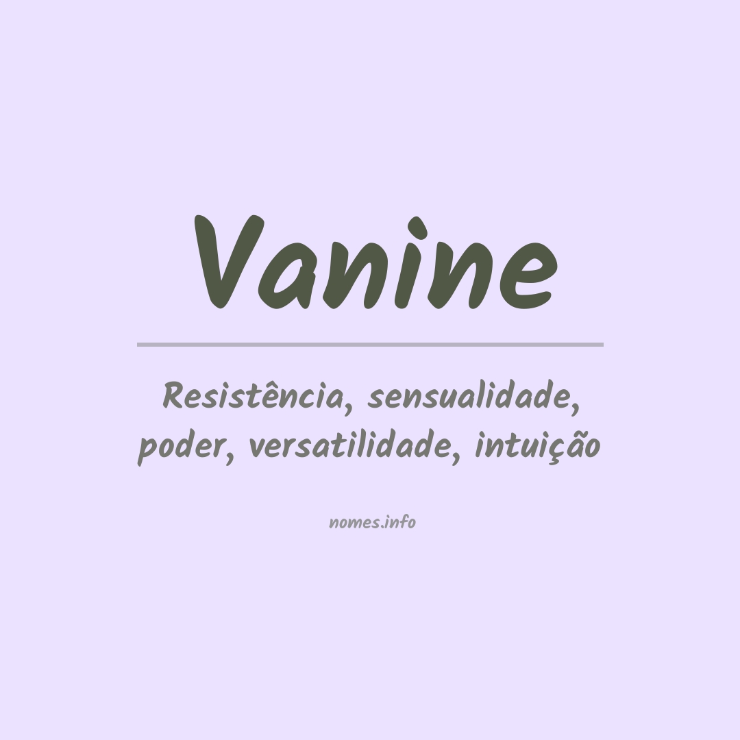Significado do nome Vanine